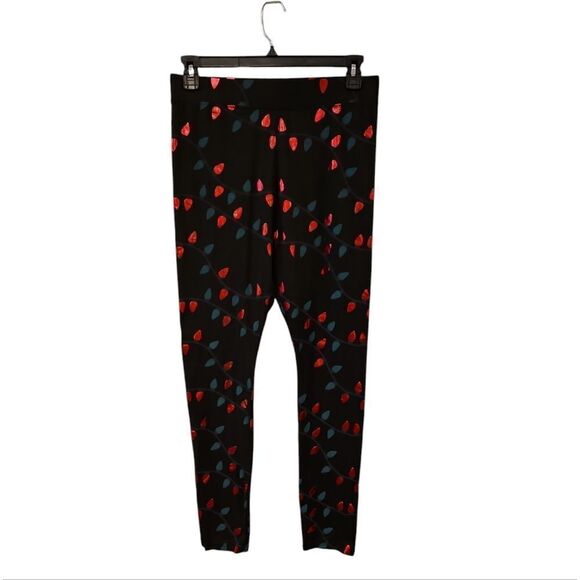 LIGHT UP THE ROOM Zoe +Liv Christmas Lights Leggings sz XL - Picture 1 of 4